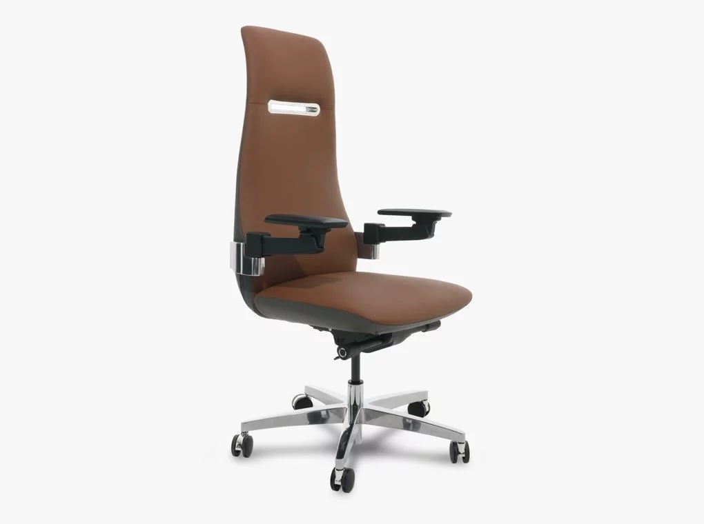 REVOTICA TITANIUM 201JX BARNA/SZÜRKE VALÓDI BŐR IRODASZÉK